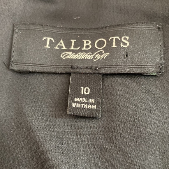 Talbots woven wool blend black copper metallic skirt - Picture 3 of 4